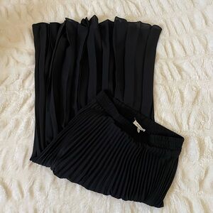 Max Studio Pleated Midi Skirt